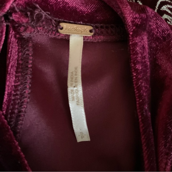 Free People velvet bandana bling top size small (K1) - Picture 7 of 7